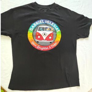 Gabriel Inglesias Fluffy T Shirt Mens XL Black Comedy Love Laughter & Cake Tour